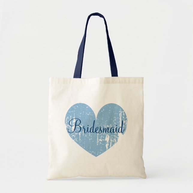 Personlig Blåhjärtblått tote bags Tygkasse (Framsidan)
