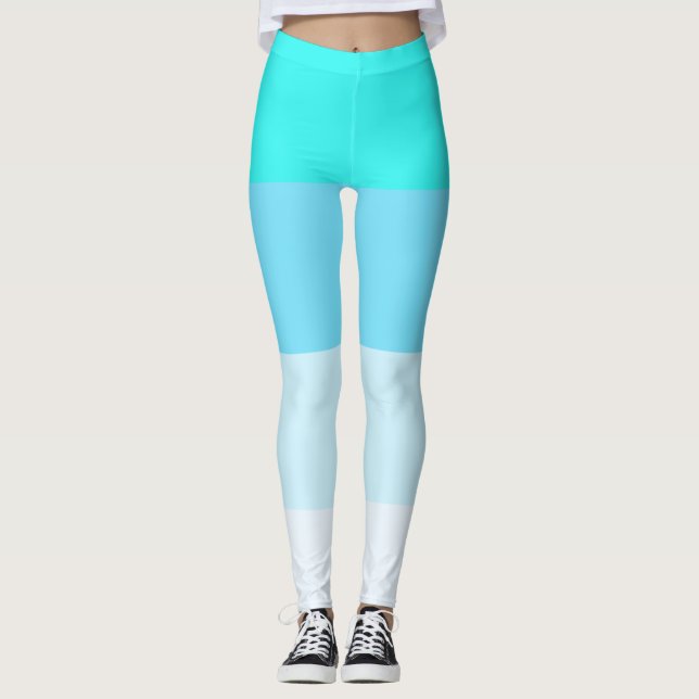 Personlig Blandad Färg Rand Leggings (Framsida)