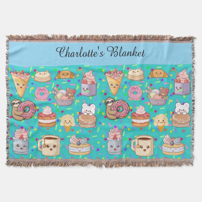 Personlig Blanket - Cute Kawaii Filt (Framsidan)