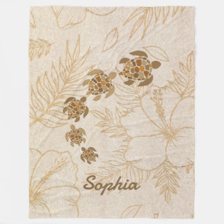 Personlig Blanket Namn Sea Turtle Hawaii Fleecefilt