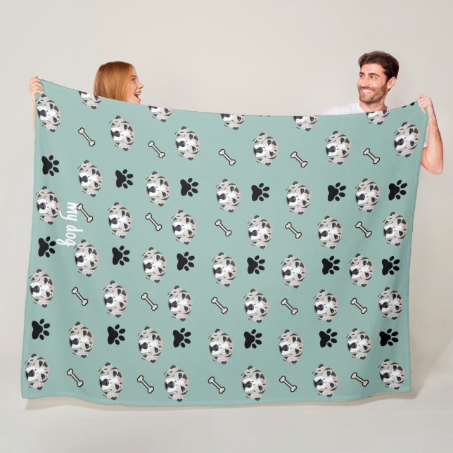 Personlig Blanketdesign för Hund Fleecefilt (På plats)