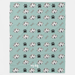 Personlig Blanketdesign för Hund Fleecefilt