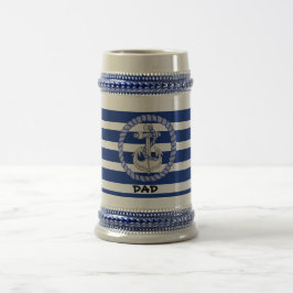 Personlig Blåstripe Anchor 2 Stein Sejdel