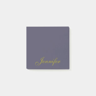 Personlig, blått Guld Post-it Block