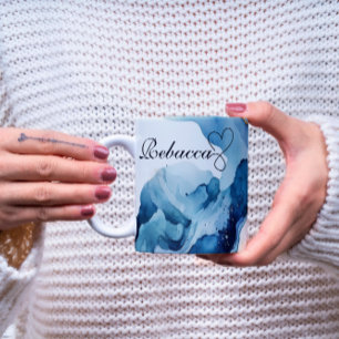 Personlig: Blått och Guld, Mugg