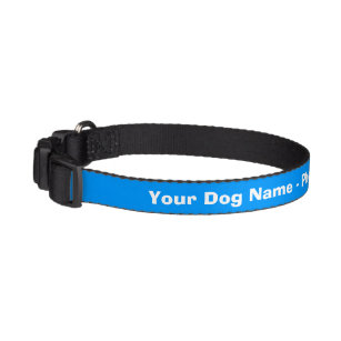Personlig, blått och vitt hundhalsband halsband husdjur