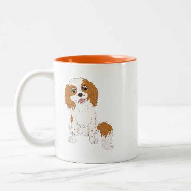 Personlig Blenheim Cavalier Spain  Två-Tonad Mugg (Vänster)