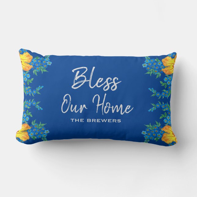 Personlig Bless our Home Lumbar Pillow Lumbarkudde (Framsida)