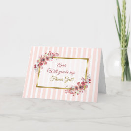 Personlig blir du mitt Flower Girl Card Inbjudan