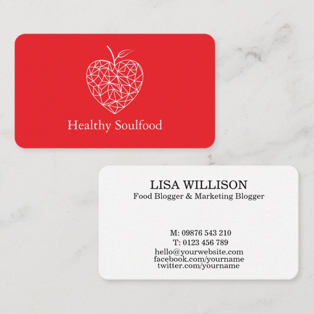 Personlig Bloggare Influencer Innehåll Creator Visitkort (Fram/baksida)