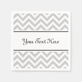 Personlig blöjor | grått chevron mönster rand pappersservett