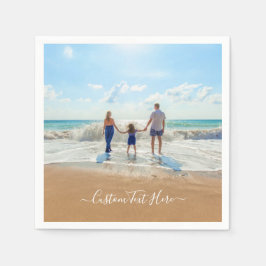 Personlig - blöjor med foton och text pappersservett