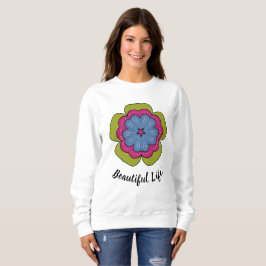 Personlig blomgrafisk dam- t shirt