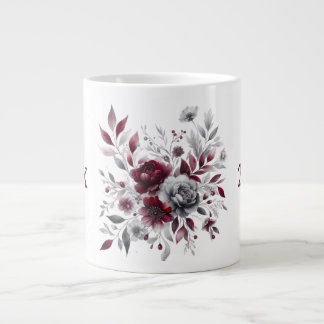 Personlig blomkruka för kaffe jumbo mugg