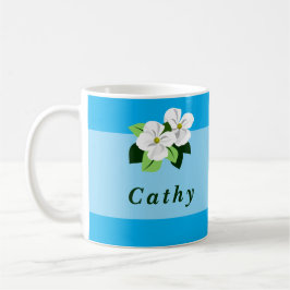 Personlig blomkrukka kaffemugg