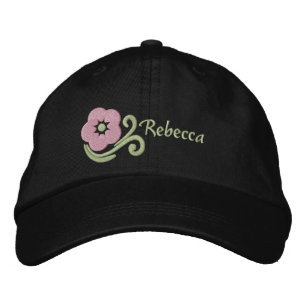 Personlig blomma broderad keps