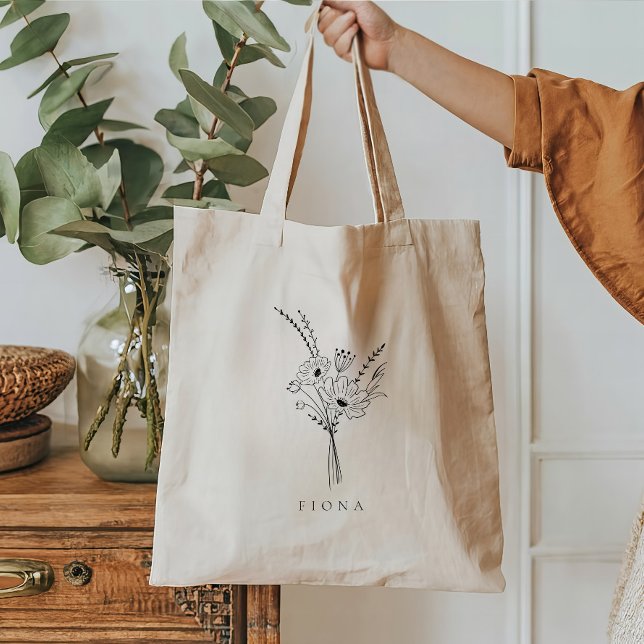 Personlig blommig handväskan tygkasse (Skapare uppladdad)
