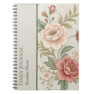 Personlig blommig planerare journal/anteckningsbok anteckningsbok