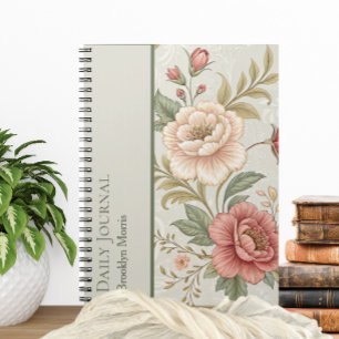 Personlig blommig planerare Journal/Notebook Anteckningsbok