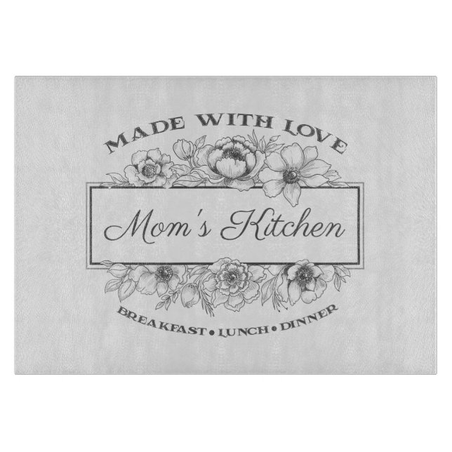 Personlig Blommigt 11,5 x 8 tum Klar glasruta (Framsidan)