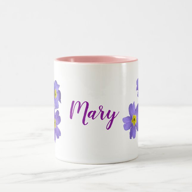 Personlig Blommigt 2-ton Mugg (Center)