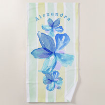 Personlig Blommigt Beach Towel