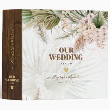 Personlig Blommigt Bröllop Planering Photo Album