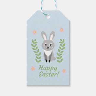 Personlig Blommigt Bunny Påsk Gift Märkres Presentetikett