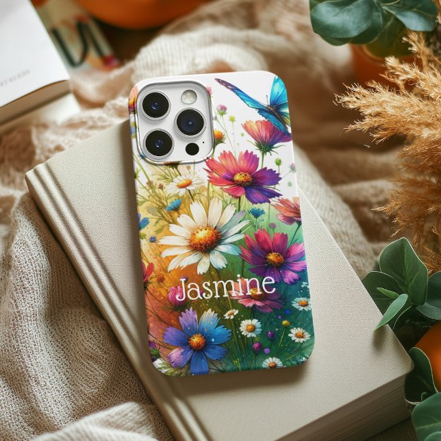 Personlig Blommigt & Butterfly Phone Case (Skapare uppladdad)