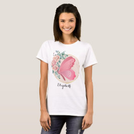 Personlig Blommigt Butterfly T-Shirt