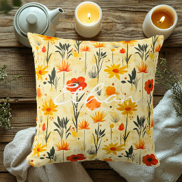 Personlig Blommigt Cushion inspirationsoffert Kudde