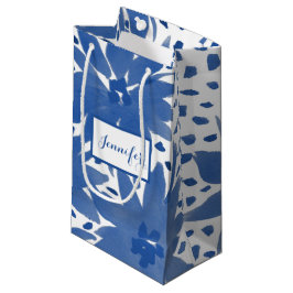 Personlig Blommigt Design Blue Färg Gift Bag Bag