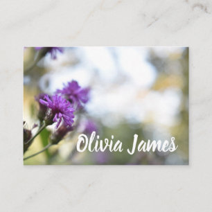 Personlig Blommigt Design Lila blommor Natur Visitkort
