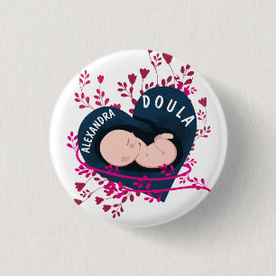 Personlig Blommigt Doula Knapp