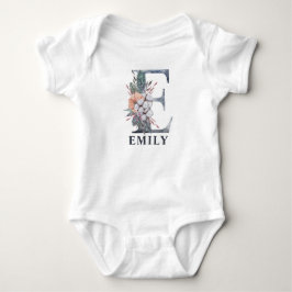 PERSONLIG BLOMMIGT FLICKA NAMN BABY E T SHIRT