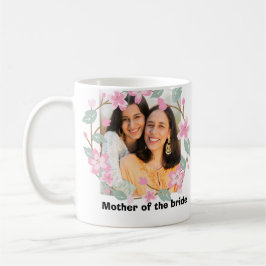 Personlig blommigt foto brides mor cof kaffemugg