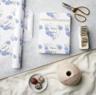 Personlig Blommigt Hydrangea Bröllop Presentpapper