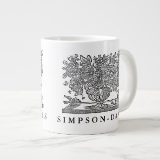 Personlig Blommigt Illustration med finkar Jumbo Mugg