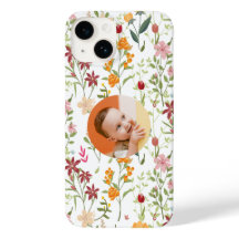 Personlig Blommigt iphone case - lägg till foto