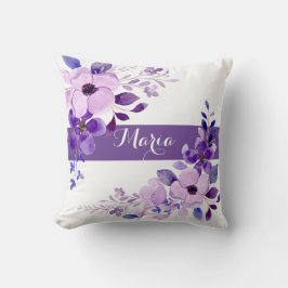 Personlig Blommigt lavender dekorativ kudde