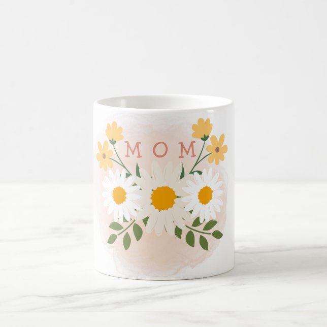 Personlig Blommigt Mamma Mors dag Kaffemugg (Center)