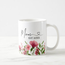 Personlig Blommigt Mamma Mugg - EST-årsgåva