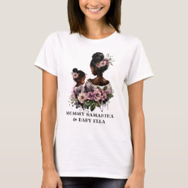 Personlig Blommigt Mamma och Baby (2) T Shirt