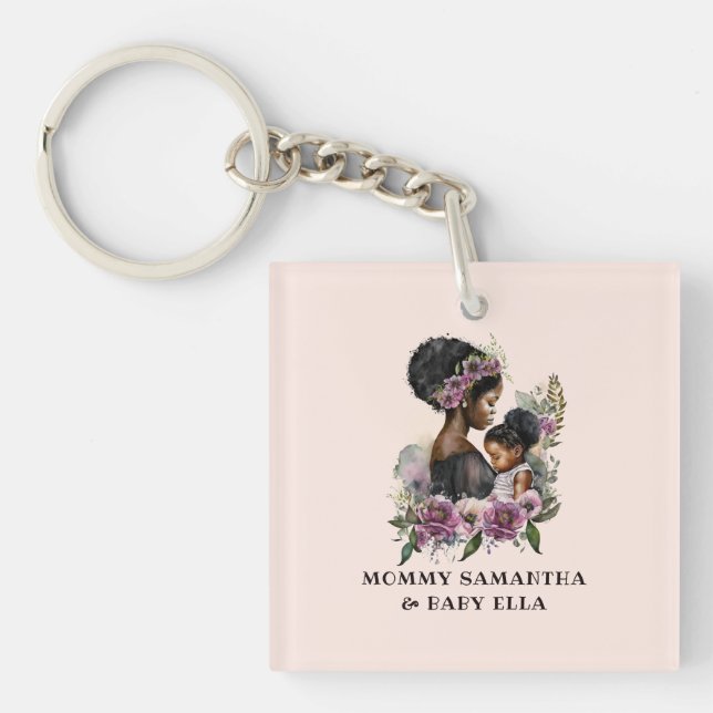 Personlig Blommigt Mamma och Baby (3) (Framsidan)