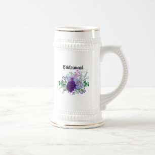 Personlig Blommigt med namnet Bridesmaid Maid of h Sejdel