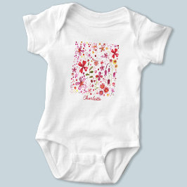 Personlig Blommigt Modern vattenfärg T Shirt