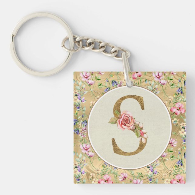 Personlig Blommigt Monogram, från A till Z (Framsidan)