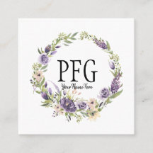 Personlig Blommigt Monogram Violet Wildblommor