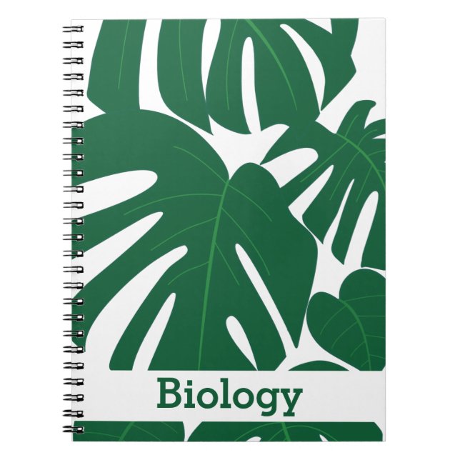 Personlig Blommigt Monstera Mönster Anteckningsbok (Framsidan)