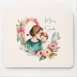 Personlig Blommigt Mor och dotterson Musmatta